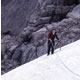 The disappearing snow fields in the valley needed fixed ropes as protection