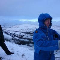 Sheena trying to get a signal on her phone not for navigational purposes of course! (Lorna Marsland)