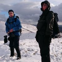 South Head from Mount Famine, with Sheena and Ann in the foreground discussing how cold it can be in England (Lorna Marsland)