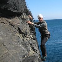 Dave W. on "Dorna" at Tater Du (Roger Dyke)