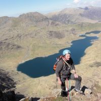 Colin - man leg - top of P11  Lliwedd (Andy Stratford)