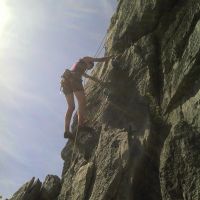 Carolyn seconding Curving Crack (Gareth Williams)