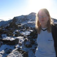 Anja on Bow Fell (James Richardson)