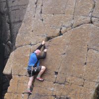 John on Red Wall, Porth Clais (Virginia Castick)