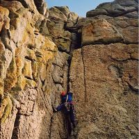 James on Vertical Crack at Sennen Cove (Dave Wylie)