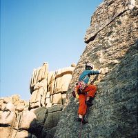 Fiona on Helluva Slab, Hella Point (Dave Wylie)