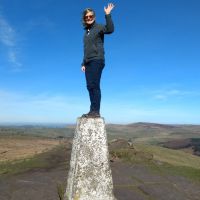 Pauline on Shutlingsloe Summit (Neville McMillan)