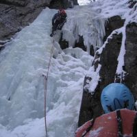 Craig on the top pitch of Tungtvann (Rob Allen)