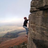 Mike on Heather Wall (Scott Sadler)