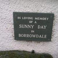 Plaque outside pub at Stonethwaite (Chris Thickett)