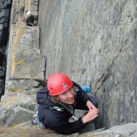 Laura and Dave W on First Corner (Carreg-y-Barcud) (Dave Shotton)