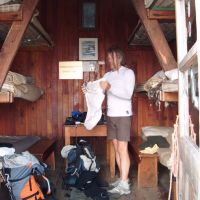 You take my photo and your going back in the bag! Spataro Bivouac Hut, Valpelline. (Colin Maddison)