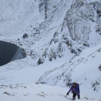 Pitch 3 of the 8 pitch Staghorn Gully - Jim's 50th birthday route (Andy Stratford)