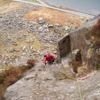 Bob Kelly, P2, Pulpit Route, Milestone Buttress (Colin Maddison)