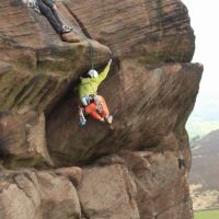 Dimitris applying limestone boulder techniques for the finale (Dave Dillon)