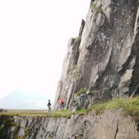 Steve & James eying up a 'Deceptive Dyke' F5b (Colin Maddison)