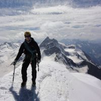 Andy on Monch Summit (Steve Graham)