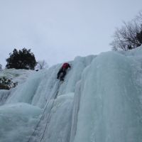 Dave, Tjonnstadbergfossen, crux pitch (P3) (Andy Stratford)