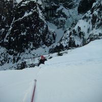 Craig topping out from the Upper Gorge (Colin Maddison)