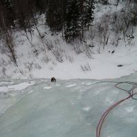 Gareth Williams on P1 of Klapfoss - WI 4 (Colin Maddison)