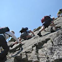 Scrabling on Ill Crag (Roger Dyke)