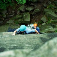 Sheena on Three Pebble Slab (Andrew Croughton)