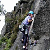 Sheena on Three Pebble Slab (Roger Dyke)