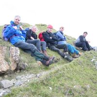 Dave W., Trish, Mark, Midge and Dave L. (Roger Dyke)