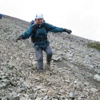 Trish learning to scree-run (Roger Dyke)