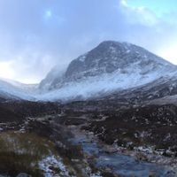 Ben Nevis looking up to the CIC hut (Emily Pitts)