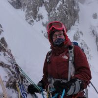 Emily on belay NW Gully (Andy Stratford)