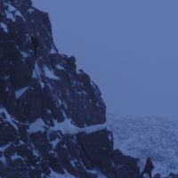 Colin & Gareth about to finish The Sphinx IV,5 just as darkness falls (Andy Stratford)