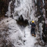 Gareth on Lost Valley ice (Colin Maddison)