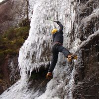 Gareth on Lost Valley ice (Colin Maddison)