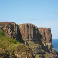 Gareth on Grey Panther, Kilt Rock, Skye (Lucie Williams)