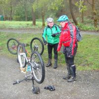 Pete H & Sue B - biking by Hollingworth Lake (Dave Shotton)