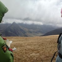 Jo Stratford and Lucie Crouch looking out towards Tryfan (Emily Pitts)