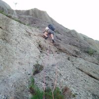 Duncan on Heather Wall, Idwal (Colin Maddison)