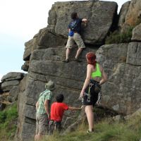 James bouldering (Dave Dillon)