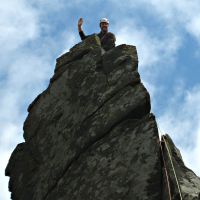 Commander Dan on the conning tower (Roger Dyke)