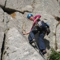 Lucie leading Big Top, Bosigran (Roger Dyke)