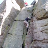 Thickett returns to rock - Recess Crack (VD), Bamford Edge (Colin Maddison)