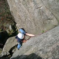 Michaela following Bilberry Crack (Colin Maddison)