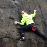 Emily bouldering (Dave Wylie)