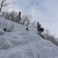 Andy leading Lillebror WI3, Lower Gorge (David Bish)