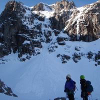 Pondering avalanche debris (Gareth Williams)