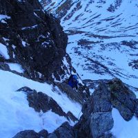 Jo starting Tower Ridge (Mark Furniss)