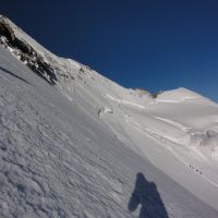 The normal route was busy but we had solitude on the ridge (Andy Stratford)