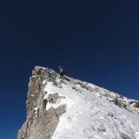 Steve on the NW section of the full traverse of the Barre (AD+) (Andy Stratford)