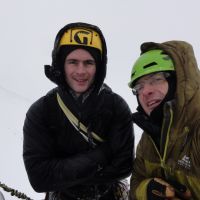 Gareth and Andy on the belay of The Seam, IV,4 Corrie an t-Sneachda (Andy Stratford)